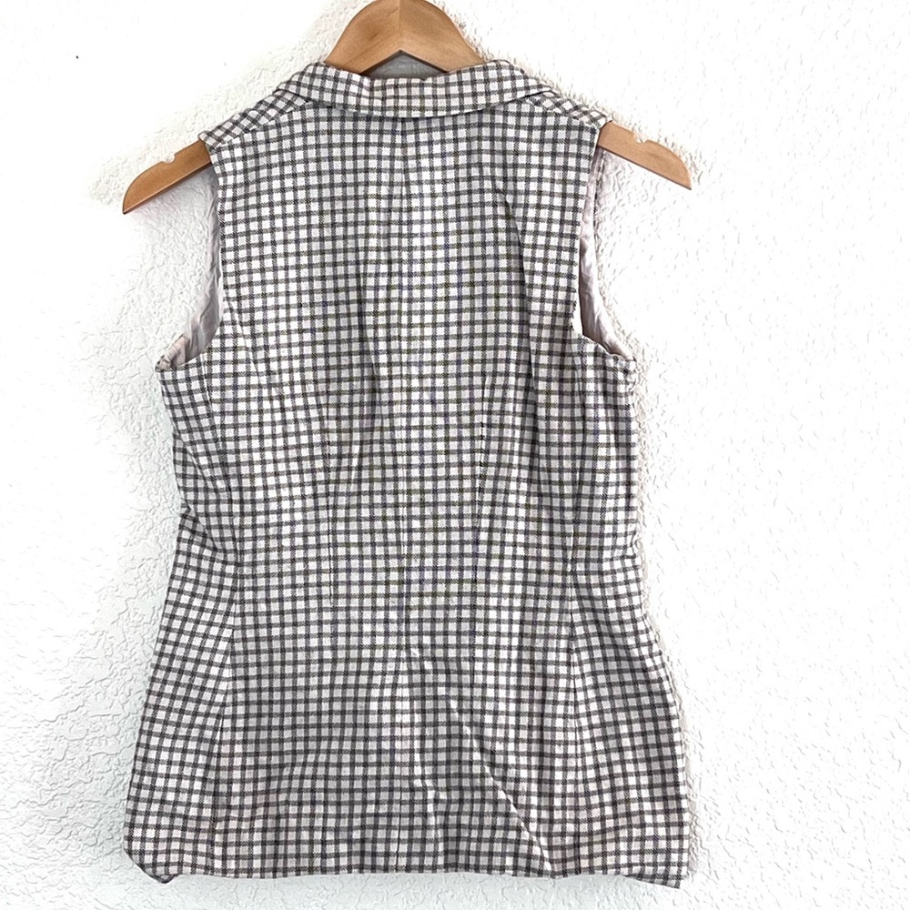 Loft | Vintage Ann Taylor plaid button front vest size 2P - Picture 6 of 9